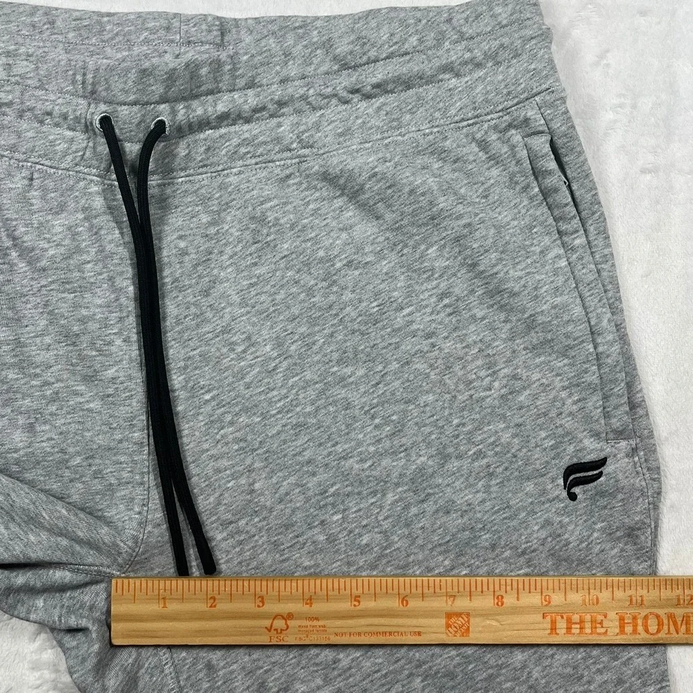 Fabletics Joggers Mens Size M Heather Grey Cotton Blend Drawstring Athleisure